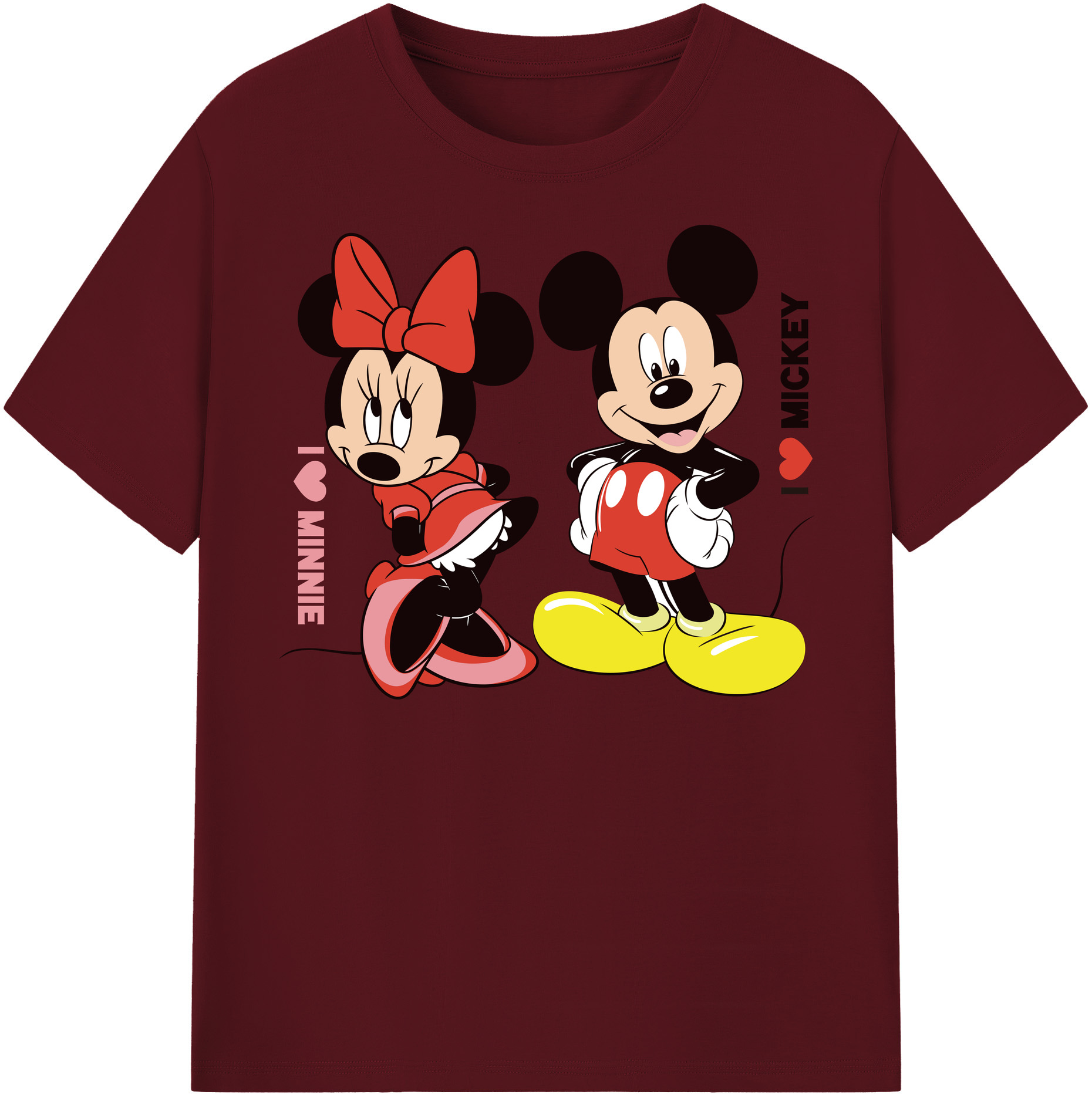 （画像用） ミッキーマウス Mickey Mouse 綿100％半袖Tシャツ（フロントプリント）